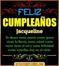 Frases de Cumpleaños Jacqueline